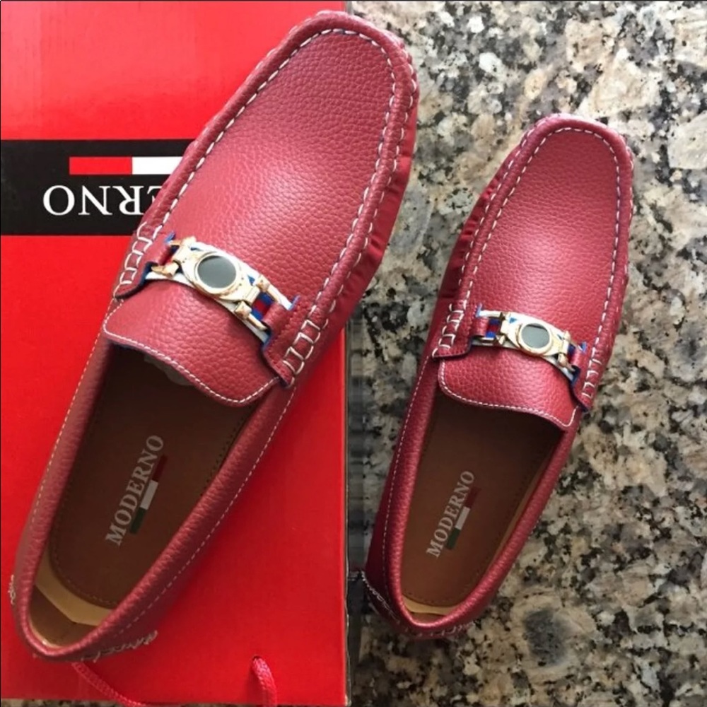 Size 8.5  Red Loafers